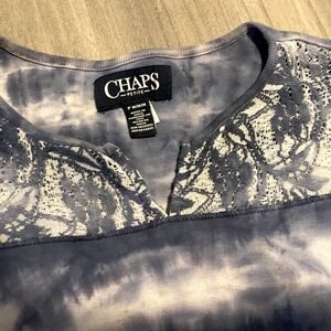 Chaps sleeveless top tye dye look
